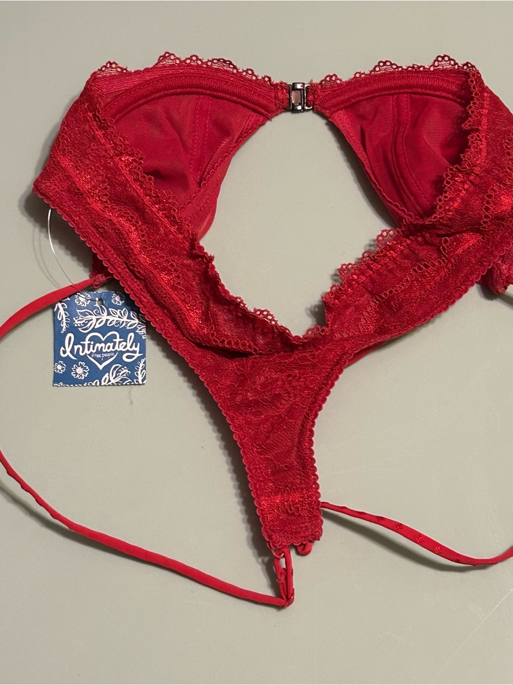 Free People Scarlet Lace Bralette & Thong Set